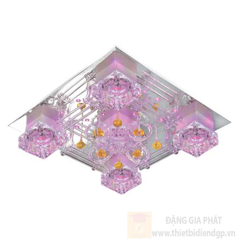 Đèn ốp trần Led vuông L400*W400, E27*5 lamp, Led color change